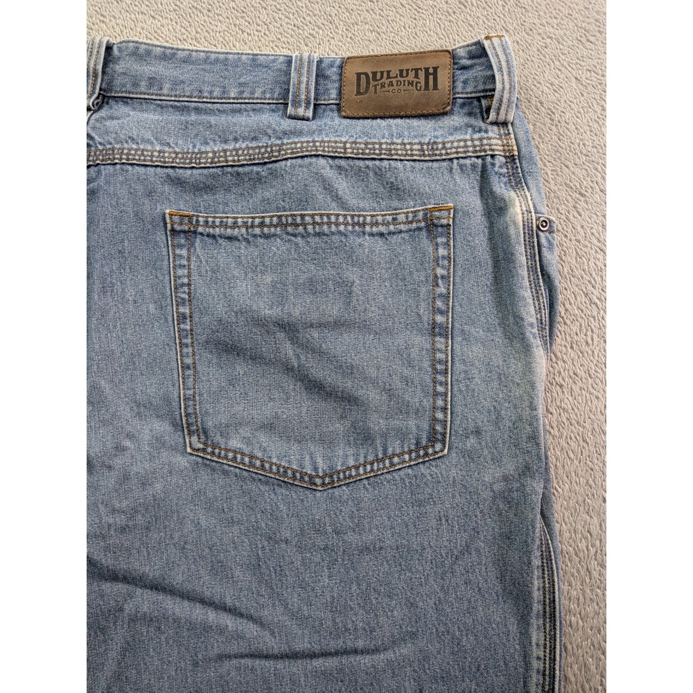 Duluth Trading Co Ballroom Jeans Mens 42x32 Blue Denim Relaxed Fit Straight Leg